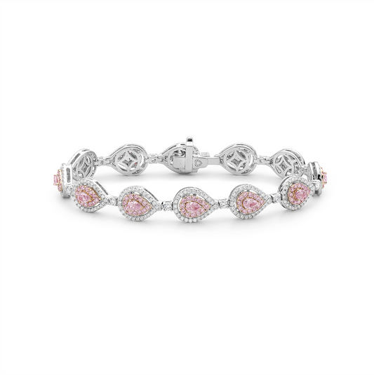 Pink and 2025 white diamond bracelet