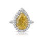 5 carat yellow diamond ring. Fancy intense yellow diamond ring. Yellow diamond radiant ring. Yellow diamond engagement ring. Canary yellow diamond ring.