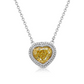 5 carat fancy light yellow heart shape pendant. yellow diamond heart shape pendant