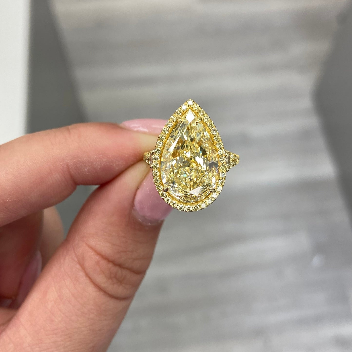 8 carat yellow diamond ring. Yellow diamond engagement ring. Yellow diamond radiant cut. Yellow diamond ring. Yellow diamond jewelry