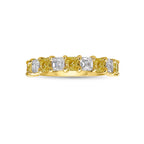 Old Money Radiant Yellow diamond alternating half eternity.