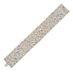 Fancy Color and White Diamond Carpet Bracelet