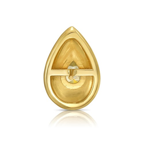 Bezel Swirl Yellow Diamond Studs