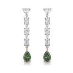 5.13ct Green Diamond Earrings
