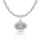 Green Marquise Cut Diamond Detachable Pendant Charm