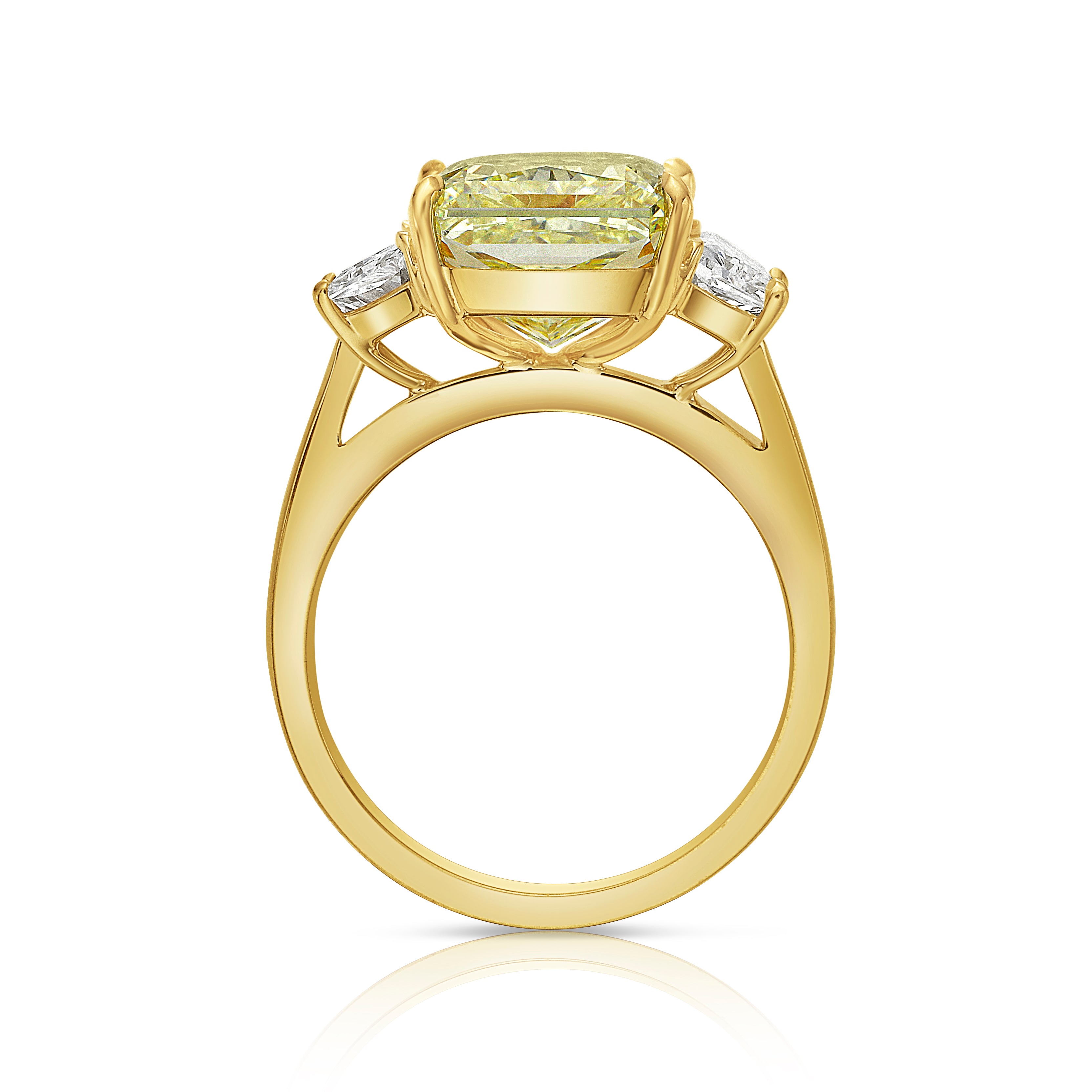 3.02ct Fancy Intense Yellow Diamond Ring – Rare Colors