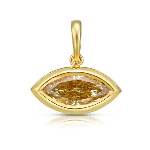 Champagne Marquise Cut Diamond Charm