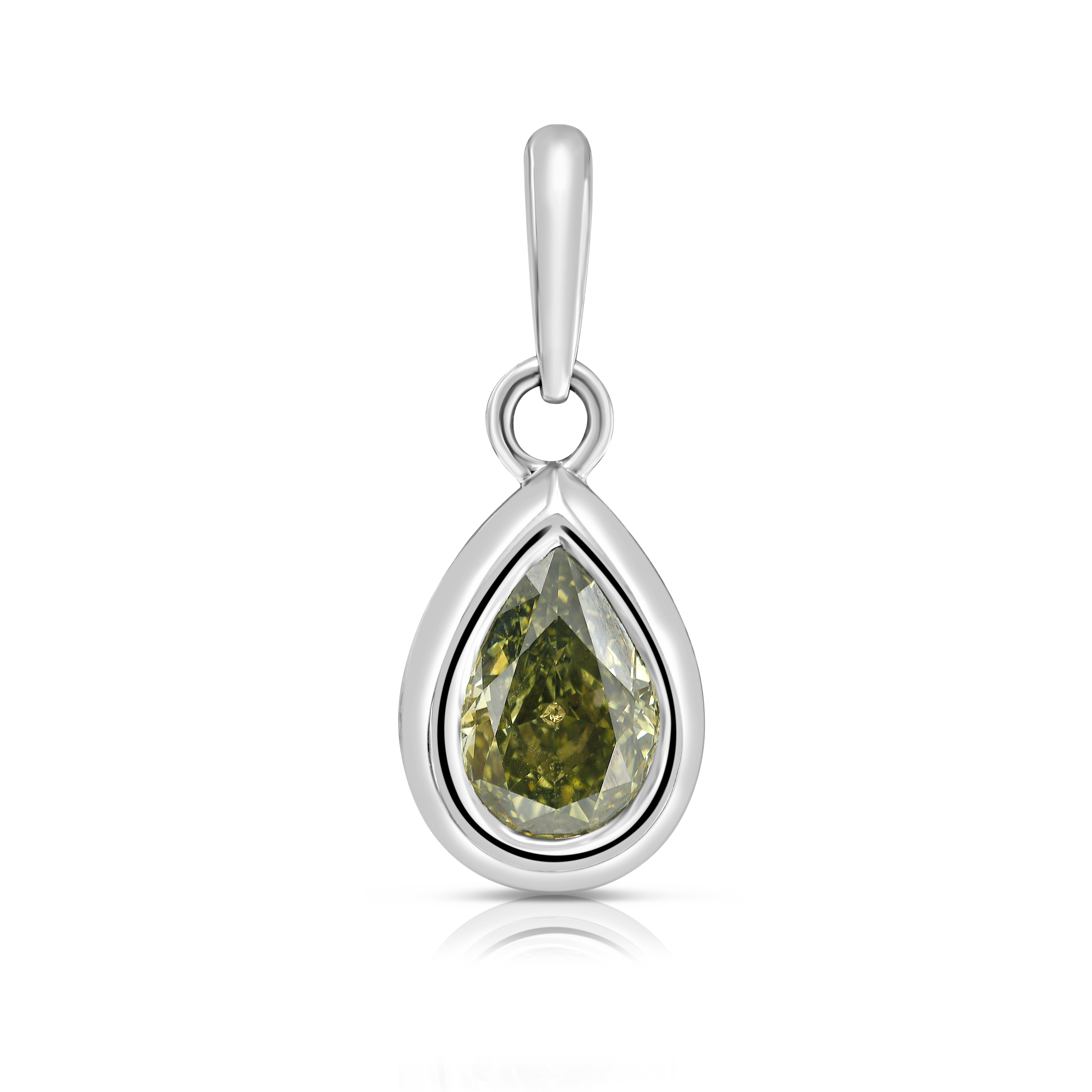 Chameleon Pear Shape Diamond Charm – Rare Colors
