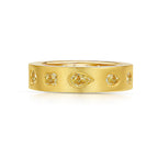 Mixed Shape Yellow Diamond Bezel Eternity Band