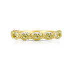 3ct Fancy Yellow Oval Diamond East West Half Eternity Band