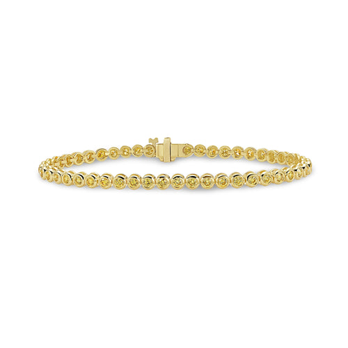 2.5ct Bezel Set Yellow Diamond Bracelet