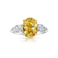 Intense oval diamond ring. Intense yellow diamond. Gia certified intense yellow diamond. Oval diamond ring. Yellow diamond engagement ring. Yellow diamond rings. Yellow diamond jewelry.