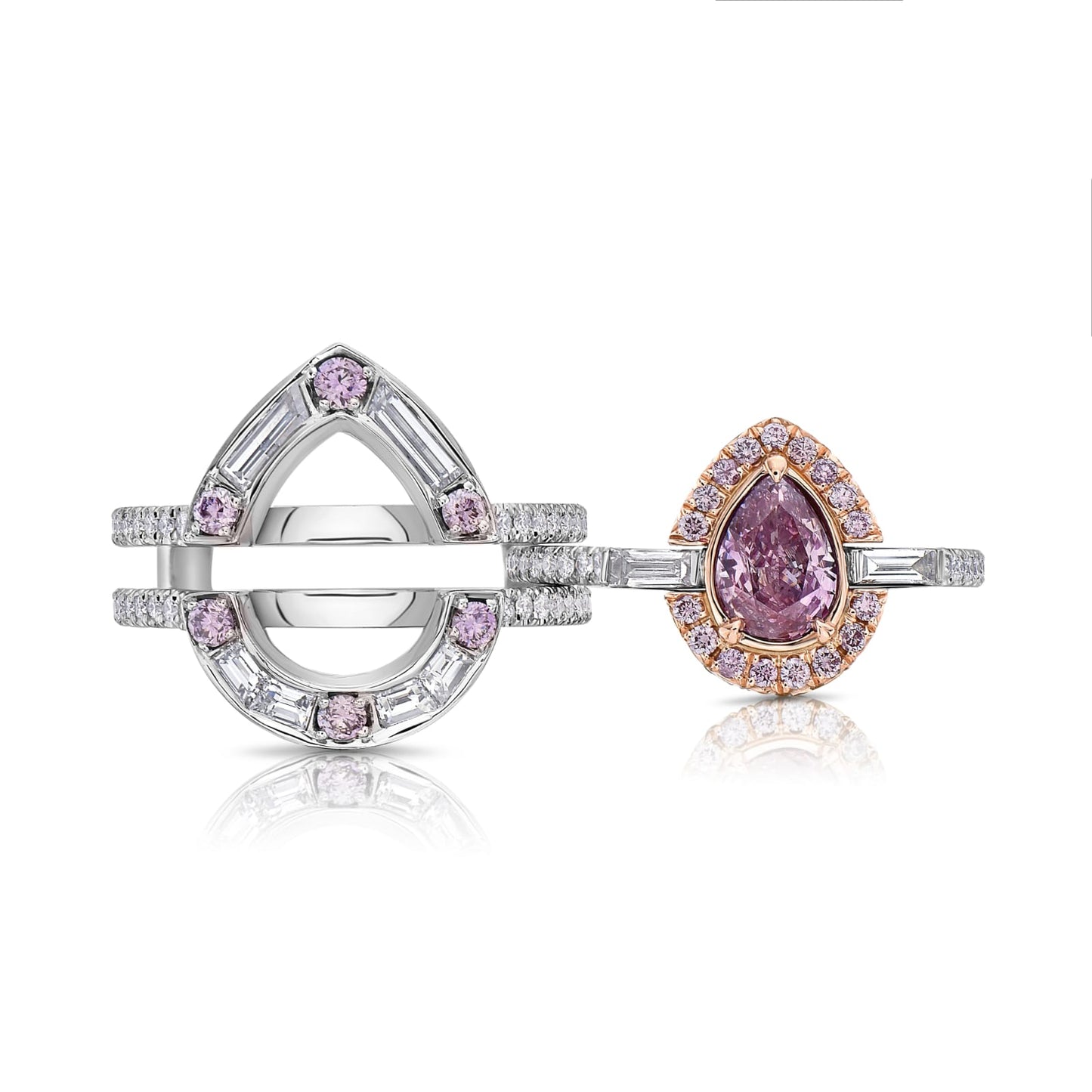 Fancy intense purple pink diamond ring. fancy intense purple pink diamond