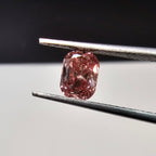 Fancy intense orangy pink diamond, natural GIA certified intense diamond.