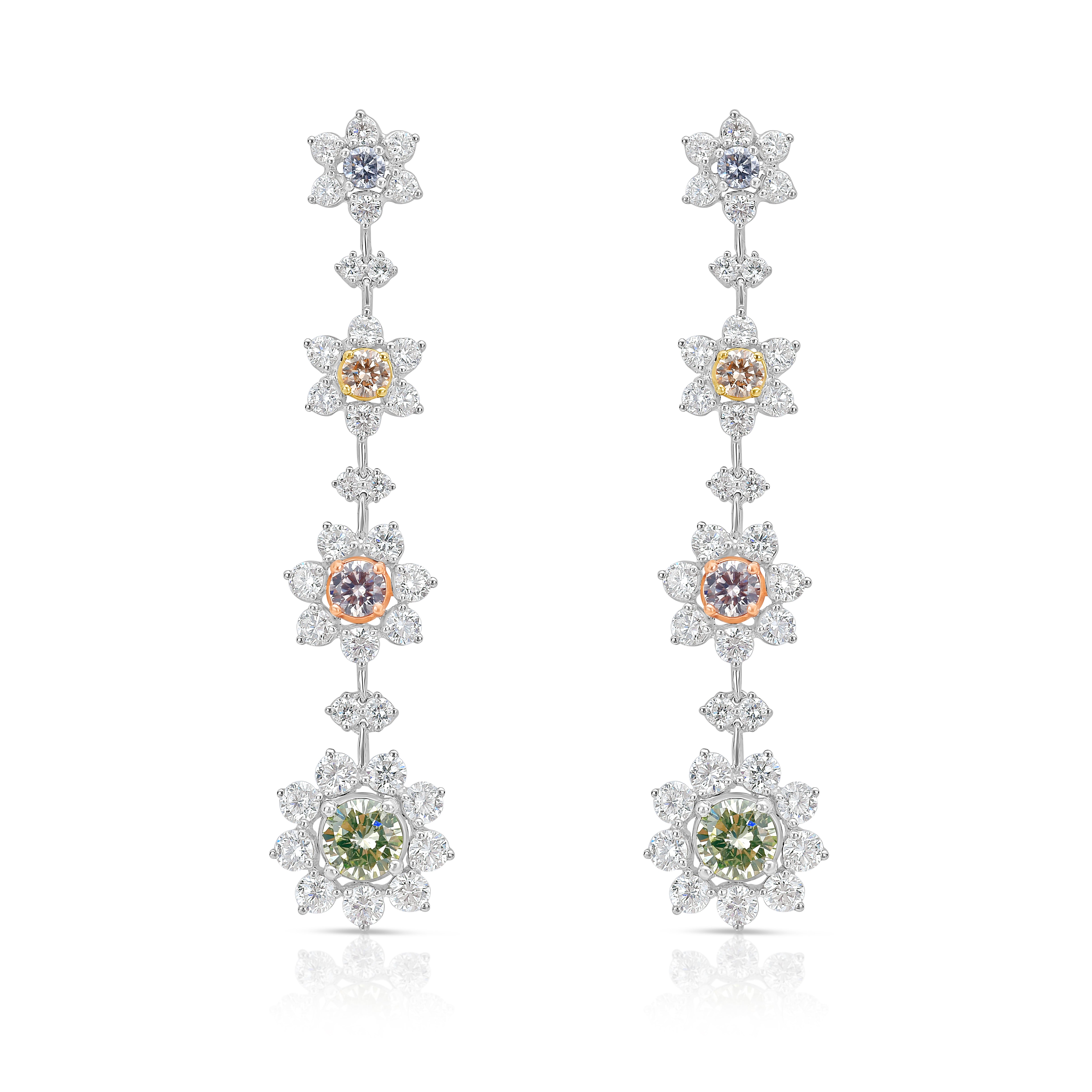 Multicolor diamond earrings top