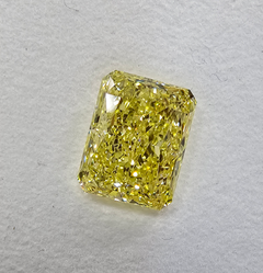 5.65ct Fancy Intense Yellow VVS1 Elongated Radiant Cut Diamond - Loose