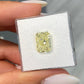 elongated radiant yellow diamond, fancy light yellow natural diamond, natural canary diamond