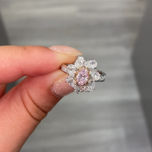 natural pink diamond rings, pink diamond engagement rings, jewelry gifts for her natural diamonds