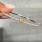 Heart-Shaped Yellow Diamond Bangle Bracelet