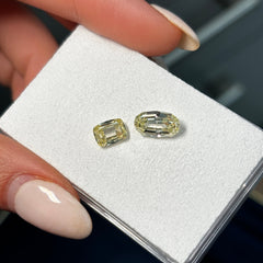 oval step cut diamond, unique cut diamond, yellow diamond, canary diamond, natural yellow diamond