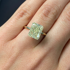 5.13ct Fancy Yellow Elongated Radiant Cut Diamond - Loose
