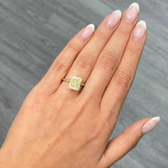 5.13ct Fancy Yellow Elongated Radiant Cut Diamond - Loose