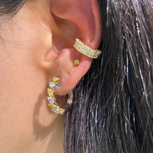 1.6 Carat Yellow Diamond Ear Cuff