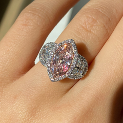 Marquise Cut Pink Diamond Ring