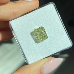 4.03 Carat Fancy Green-Yellow Elongated Radiant Diamond - Loose