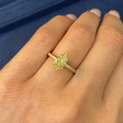 1.22 Carat Fancy Yellow Marquise Cut Diamond - Loose