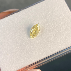 1.22 Carat Fancy Yellow Marquise Cut Diamond - Loose