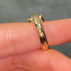 3.04ct Fancy Yellow Elongated Cushion Cut Diamond Galaxy Ring