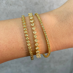 2.5ct Bezel Set Yellow Diamond Bracelet