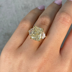 8 Carat Yellow Diamond Engagement Ring