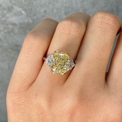 5 Carat Yellow Radiant Diamond Engagement Ring