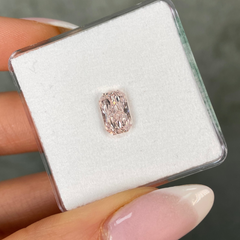 1.59ct GIA Fancy Light Orangy Pink Elongated Radiant - Loose