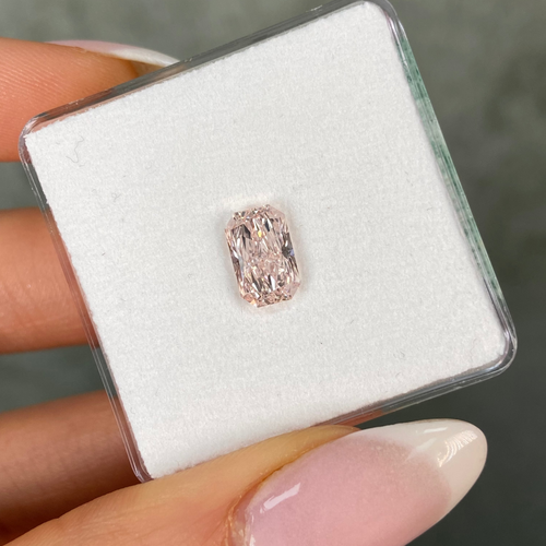 1.59ct GIA Fancy Light Orangy Pink Elongated Radiant - Loose