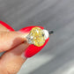 3ct Fancy intense Yellow Oval Three Stone Diamond Ring, a canary oval diamond!