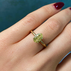 1.50ct Fancy Intense Yellow Oval Diamond - Loose