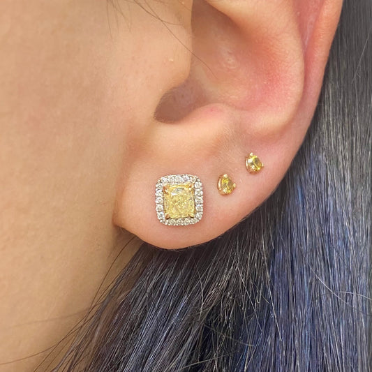 Colored diamond stud best sale earrings