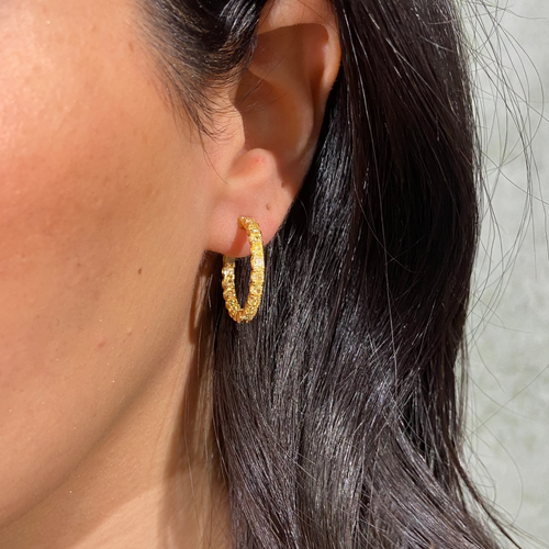 5ct Fancy Yellow Diamond Hoops