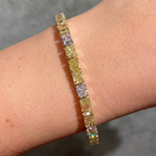 East West 3:1 Yellow Diamond Tennis Bracelet