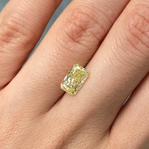 2.01ct Fancy Yellow Elongated Radiant Cut Diamond - Loose