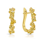 2.55 Carat Total Weight Intense Yellow Diamonds Mixed Shape Diamonds Handmade in NYC  