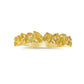 4.77 Carats Total Fancy Intense Yellow Diamonds Half Eternity Band with diamonds reaching halfway around the band Crafted in 18k Yellow Gold Handmade in NYC