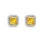 yellow diamond earrings. yellow diamond studs. fancy yellow diamonds. fancy yellow diamond studs earrings. yellow diamond halo earrings.