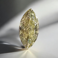 3.34ct Light Yellow Marquise Cut Diamond - Loose