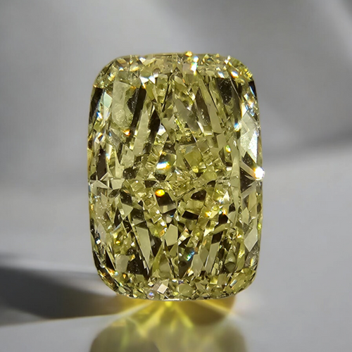 2.13ct GIA Light Yellow Elongated Cushion Diamond - Loose