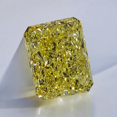 5.65ct Fancy Intense Yellow VVS1 Elongated Radiant Cut Diamond - Loose