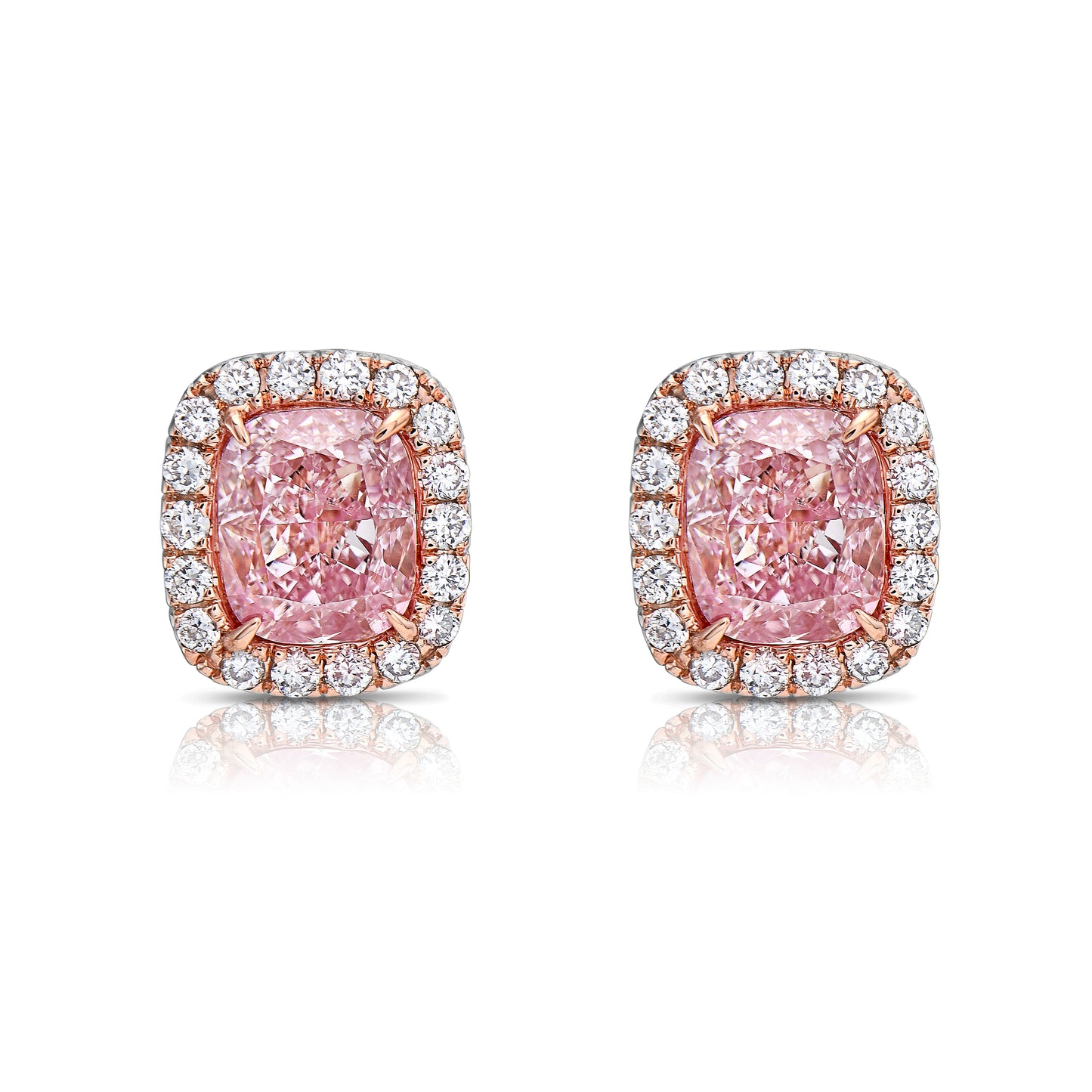 1.40ct Faint Pink Diamond Studs – Rare Colors